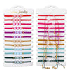 12Pcs/Set Colorful Stone Bracelets Adjustable Rope Braided Bracelet Handmade Bohemia Bracelets with Cards - Image 29