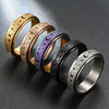 1Pc Stainless Steel Spinning Rotating Rings For Women Men 6MM Rotatable Design Moon And Star Design Ring Finger Jewelry - Image 2