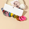 20pcs European American Minimalist Colorful Exaggerated Stylish Acrylic Resin C Shape Hoop Earrings Set - Image 4