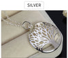 Silver Charm Round Tree of Life Earrings Necklace Set For Women Wedding Christmas Jewelry Set - Image 8
