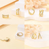 Silver Color Gold Pearl Bee Irregularity Star Moon Earrings For Women Jewelry Birthday Gifts - Image 2