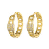 Enshir Gold Color Zircon Drop Hoop Earrings For Women Rock Punk Wedding Crystal Jewelry - Image 9