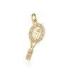 Cat Horseshoe Copper CZ Cycling Charm Bear Butterfly Racket Pendant For Bracelet Necklace Making - Image 3