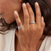 Stainless Steel Tail Ring Simple Style Croissant Grainring Classic Couple for Women Jewelry US5/6/7/8 - Image 3