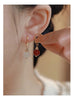 Imitation Hetian Jade Pearl Drop Earrings Ancient Chinese Style Hanfu Cosplay Accessories Ethnic Jewelry For Women Girls - Image 1