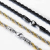 Punk Twist Rope Chain Stainless Steel Necklace Gold And Silver Color Classic Link - Image 3