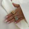 Simple Ccb Small Ball Ring for Women Men Punk Hip Hop Metal Open Finger Ring Female Jewelry Gift - Image 3