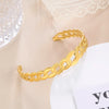 Stainless Steel Cuff Bracelet on Hand Women Geometric Flower Leaves Eye Adjustable Open Gold Color Bangle Jewelry - Image 17