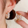 Yupsk Korean Square Crystal Zirconia Hoop Earring for Women Shiny CZ Ear Accessories Birthday Jewelry Gifts - Image 5