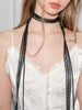 2 Pcs Retro Lace Ribbon Bow Neckband Women Simple Double Layer Long Tassel Necklace Versatile Neck Ornament Accessories - Image 4