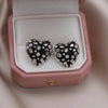 Korea jewelry gold plated black baking paint stereo zircon water drop earrings elegant women's daily accessories - Image 12
