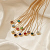 Stainless Steel Birthstone Pendant Necklace with 38 cm Chain and 5 cm Extension - Image 4