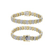 Two Tone Color Moon Shaped Link Chain Bracelet for Women Paved Bling Cubic Zirconia Cz Wedding Jewelry - Image 2