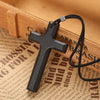 Cross Wooden Pendant Men's and Women's Necklace Black Brown Sweater Chain Rope Religious Neutral Jewelry Accessories - Image 9
