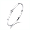 Rose Gold Plated Stainless Steel Bangles For Women Mosaic Cubic Zirconia Simple Cuff Bracelet Jewelry Gifts - Image 3