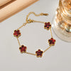 Adjustable Stainless Steel Lucky Five-Petal Flower Bracelet For Woman Stylish Blossom Five-Leaf Jewelry Gift - Image 14