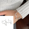 Silver Bracelet Geometric Cube Circle Punk Asymmetric Beaded For Woman Girl Jewelry Gift - Image 46