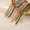 (19 cm 17 cm x 4 mm) Gold Plated Multiple Colors Powder Zirconia Bracelet For Women Jewelry - Image 2
