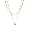 Stainless Steel Double Layer Chain Overlay Necklace Drop Beads Daily Arrivals Jewelry - Image 7
