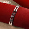 Men's Silver Bracelet Hip Hop Opening Roman Numerals Bangle Women's Jewelry Wedding Party Gifts Party - Image 1