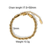 Link Chain Stainless Steel Bangle Bracelet for Women Golden Metal Texture Jewelry Beach Gift Man - Image 13
