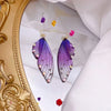 Fairy Clear Gradient Resin Simulation Wings Butterfly Rhinestone Flake Long Dangle Earrings for Women Casual Party Jewelry - Image 24