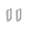 Minimalist Geometric Square Crystal CZ Big Huggies Hoop Earrings for Women Gold Color Metal Wedding Jewelry Gift - Image 10