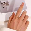 316L Stainless Steel Hollow Heart Ring for Women Western Style Open Ring Party Jewelry Gift - Image 3