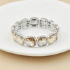 crystal bracelet For Women colorful Geometric rhinestone square elastic thread red white pink bracelet boho style - Image 39
