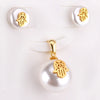 Purple Cubic Zirconia Imitaiton Pearl Pendants Earring Sets For Women Stainless Steel Chain Necklace Jewelry Sets - Image 19