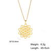 Flower of Life Sacred Geometry Necklace Stainless Steel Mandala Neck Chain Women Men Vintage Universal Spiritual Jewelry - Image 22