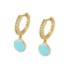 Huggie Silver Ear Needle Enamel Heart Pendant Hoop Earrings Circle Micro Set Zircon Earrings for women Gift - Image 10