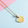 10Pcs/Lot Mirror Polish 20/25mm Heart Pendant Necklace Stainless Steel Cross Chain Necklace For Mens Women's Trends Jewelry - Image 4