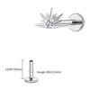 Titanium CZ Starburst Stud Earring 16G Sunrise Helix Stud Tragus Cartilage Labret Monroe Piercing Jewelry - Image 31