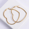 Minimalism Metal Heart Hoop Earrings for Women Golden Silver Color Love Dangle Earrings Party Romantic Statement Jewelry - Image 4
