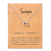 12 Zodiac Sign Necklaces With Cardboard Constellations Pendant Gold Color Chains Choker For Women Birthday Jewelry - Image 12