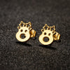 1 Pair Bowknot Christmas Tree Elk Jingle Bell Stud Earring for Women Stainless Steel Earrings Jewelry Xmas Gift - Image 12