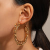 Metal Punk Style Oversized Large Hoop Earrings Twisted Big Circle Round Loop Earrings for Women Exaggerate Party Jewelry Gifts - Image 4