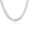 Men's 10 mm Curb Chain Necklace in Silver Tone - Image 8