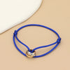 Simple Unisex Bracelet 3 Metal Round Circle Accessory Adjustable Men's Rope Bracelet for Women Jewelry Gifts - Image 13