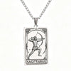12 Constellations Tarot Card Pendant Necklace Stainless Steel Rectangle Horoscope Zodiac Sign Chain Jewelry Gift For Men Women - Image 5