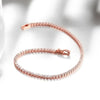 Silver Bracelet 16CM To 19CM Tennis Bracelet 2.5MM Zirconia Anniversary Gift - Image 5