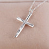 Silver Necklace Pendant Chain Cross For Women Jewelry Party Wedding Accessories Gifts - Image 2