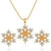 2 Piece Set Elegant Women's Crystal Snowflake Earrings Necklace Temperament Zirconia Snowflake Jewelry Accessories Gifts - Image 8