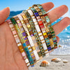 Colorful Tila Bead Bracelet with Contrasting Patterns - Image 1
