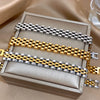 Five Layer Stainless Steel Chain Bracelet with Two Tone Links and 10 mm Width - Image 2