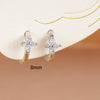 6/8/10mm Stainless Steel Zircon Flower Hoop Earring Small Gold Color Circle Hoops Huggie Piercing Earring Jewelry - Image 6