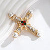 Baroque-Style Vintage Cross Brooch for Men and Women, Jewelry, Accessories, Wedding and Party Gifts - Image 21