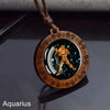 12 Zodiac Signs Rope Chain Necklace Aries Taurus Gemini Cancer Leo Virgo Libra Scorpio Constellation Necklace Wooden Pendant - Image 15