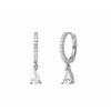 Multicolor Zircon Water Drop Small Hoop Earrings for Women Stainless Steel Pendant Piercing Earrings - Image 20
